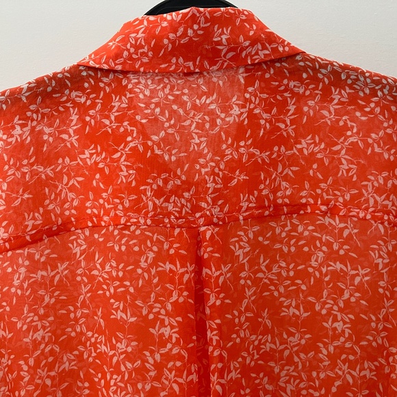 Equipment Silk-Blend Coral Blouse - Picture 4 of 10